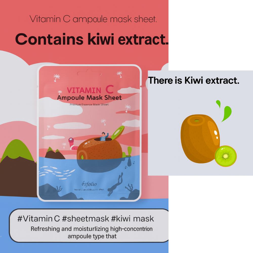 [esfolio] Vitamin Mask Pack 4 Types *10 sheet