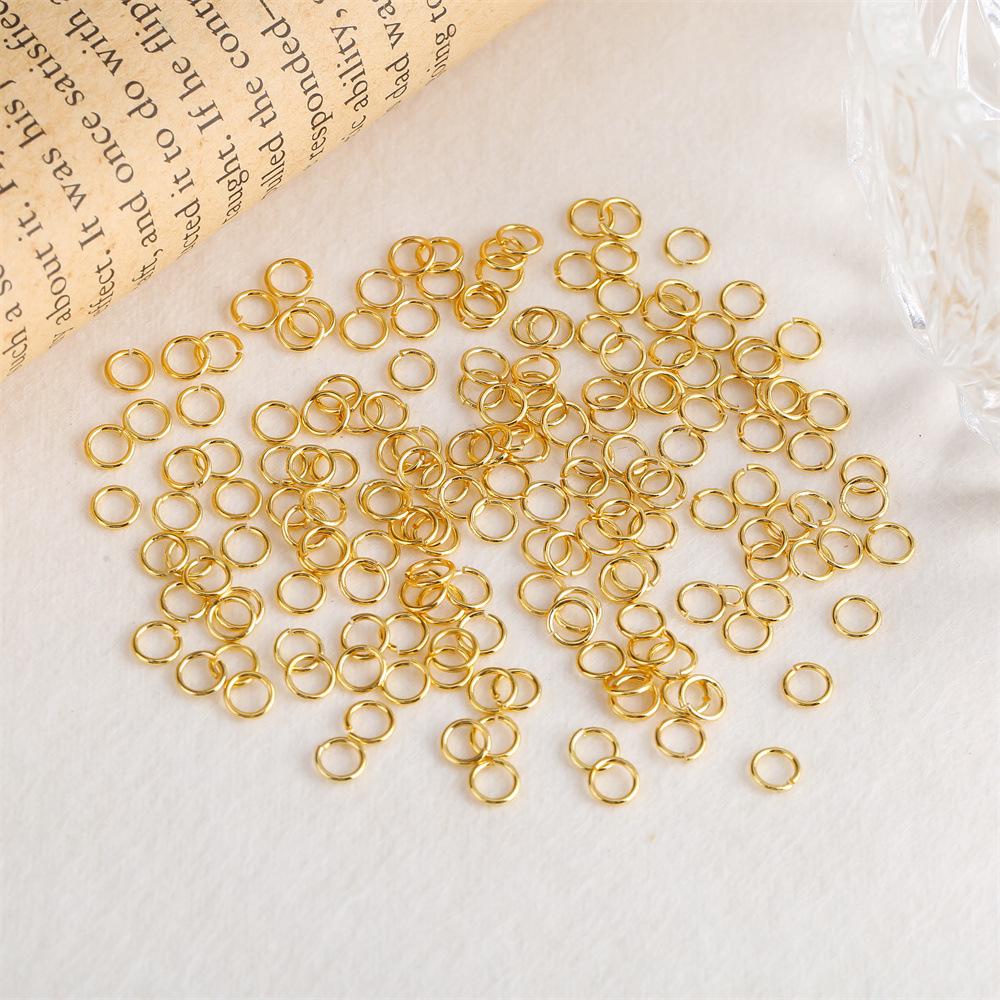 

Колье и браслет из 14-каратного позолоченного кольца для прыжков, DIY ювелирная застежка, аксессуары 0.5*3mm