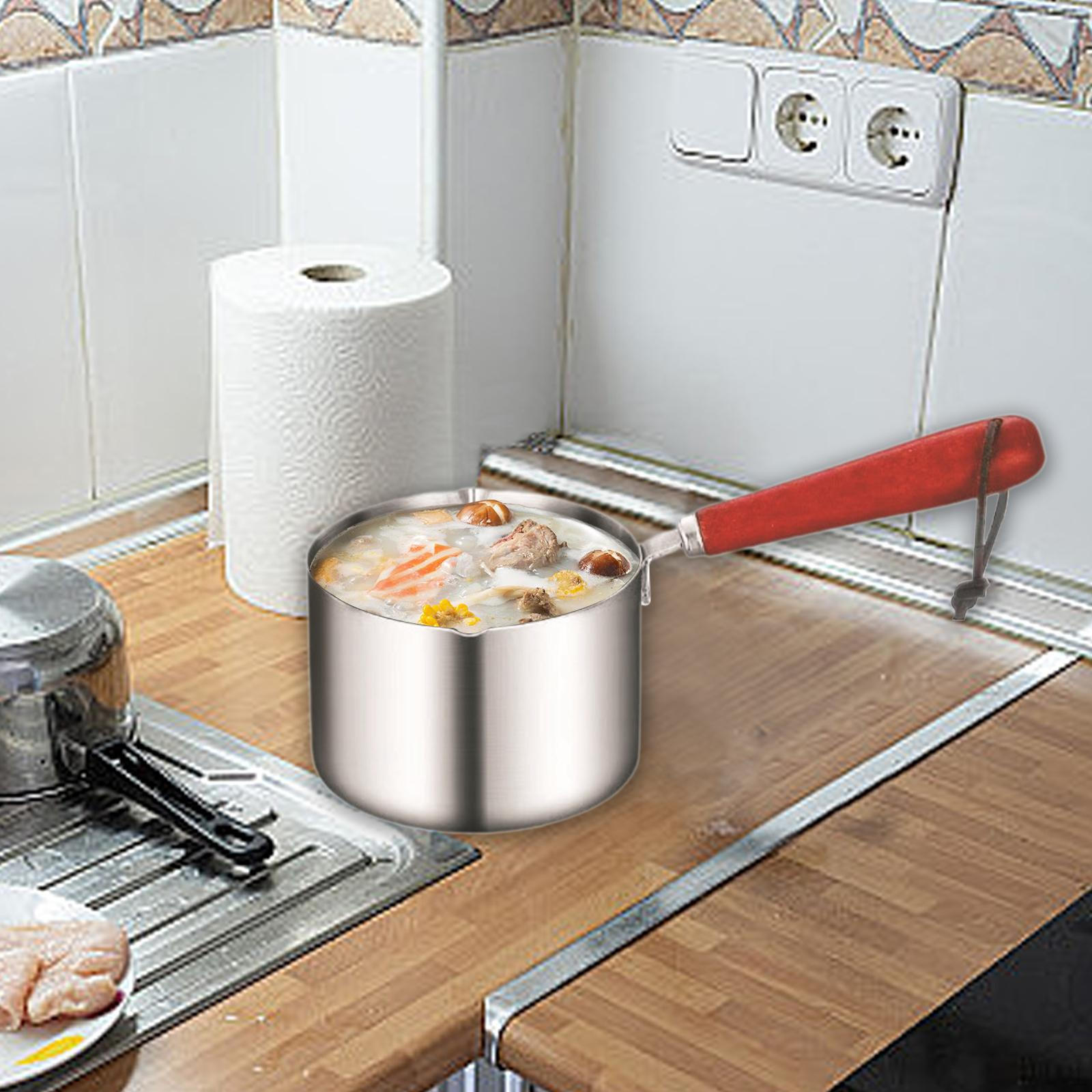 

Масляная кастрюля для подогрева масла, многофункциональная градуированная кастрюля для молока, устойчивая к ржавчине, мини-кулинария для 500ML