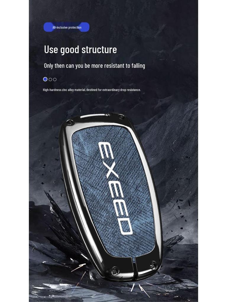 Housse de clé de voiture EXEED et Chery Yaoguang: Protection Complète en Métal Premium