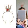 Sparkling 3D Crown Hairhoop for Women Kids Princess Hairband All Ages Birthday Party Accessories Hollowed Tiaras Headband