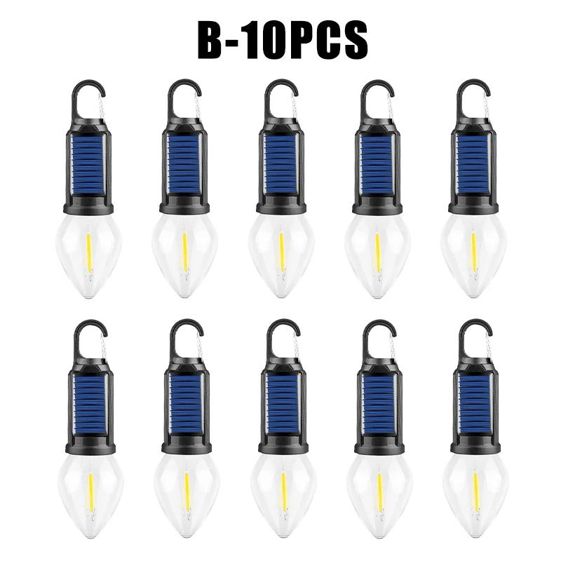 Outdoor Solar Camping Light Decorative Bulb Rechargeable Hookup Camping Vintage Tent Light Ambient Light Tungsten Light