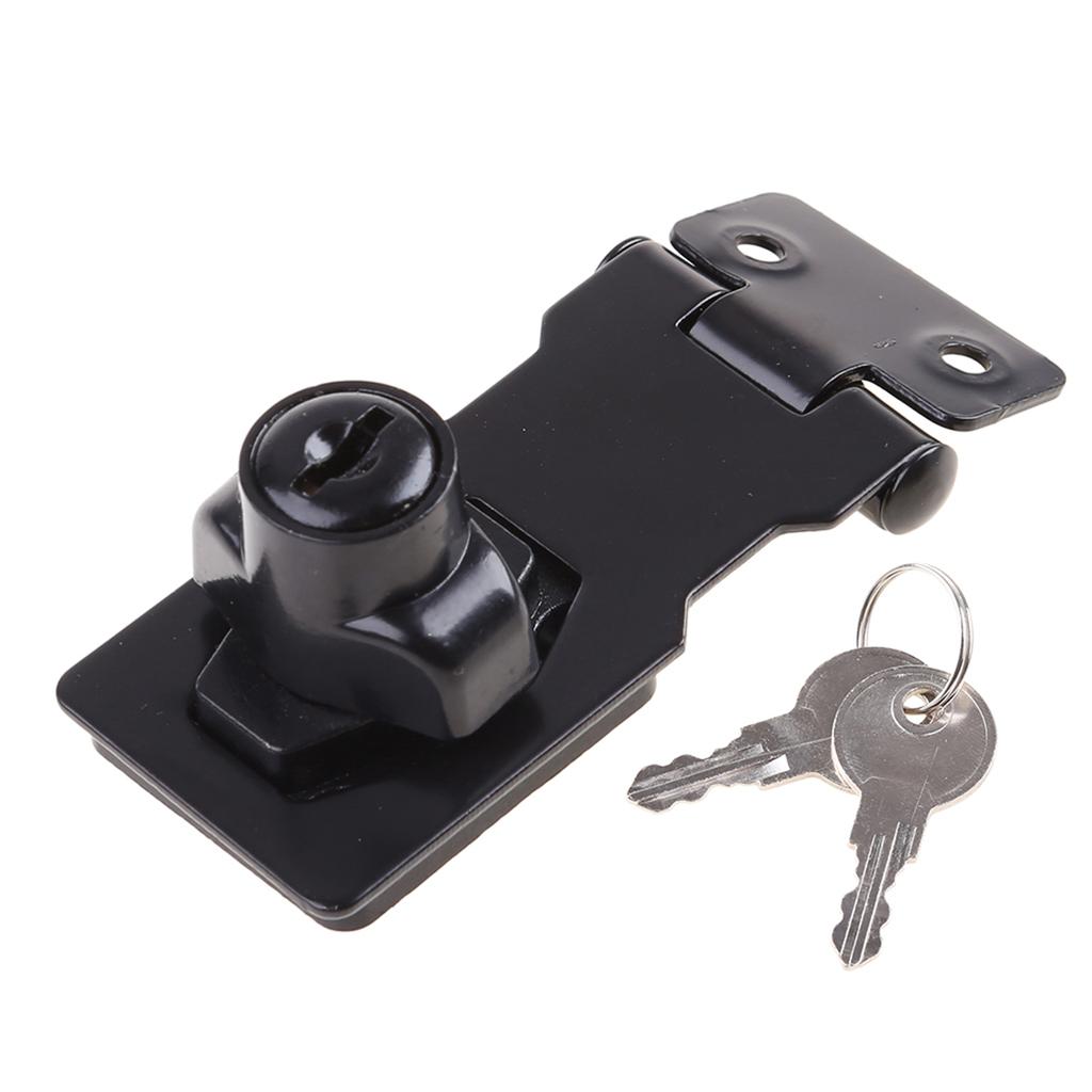 90 Degrees Rotation Knob Keyed Locking Hasp Double Door Cabinet Lock Twists Knob Keyed Locking Hasp Easy to Install
