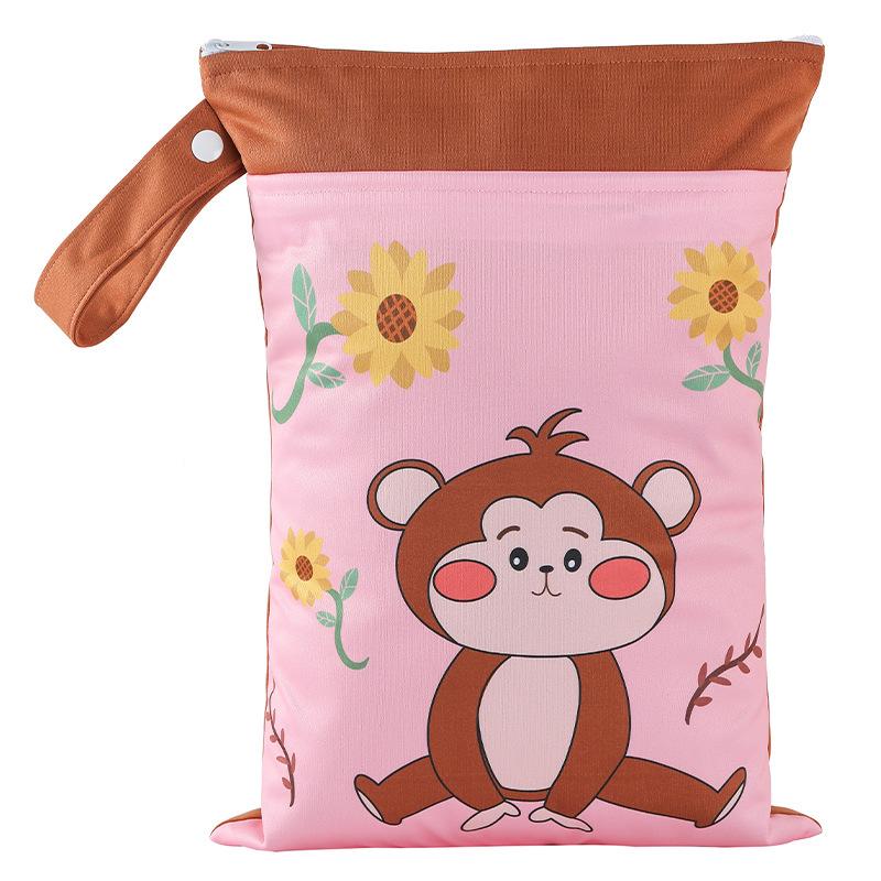 Cartoon Cute Waterproof Wet/Dry Separation Storage Bag (25x35cm) for Travel and Clothing