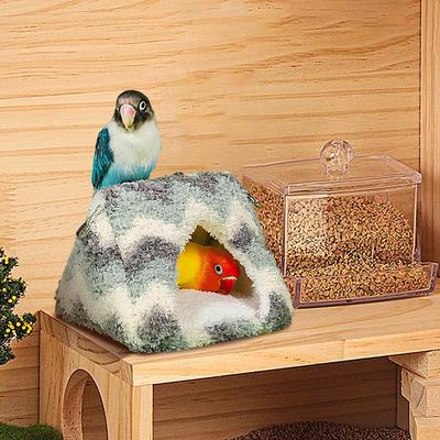 Papagei Nistkasten Baumwolle Vogel Kuschelnest Winter Warm Vogelzelt Hütte Gefüllt Vogel Kuschelnest Verdickt Für Papagei Wellensittich