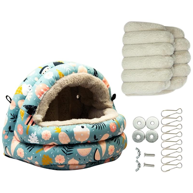 Warm Winter Bird Bed Hideaways for Parakeets Budgies Cockatiels Conures Soft and Comfortable Bird Cave Bed