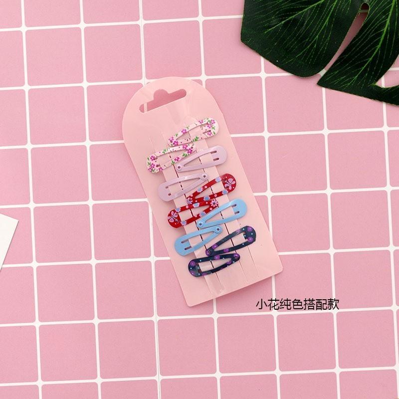 10 PCS New Lovely Cartoon Heart Type Metal Candy Color Girls Hairpins Hair Clip Kids Headwear Children Accessories Baby BB Clips