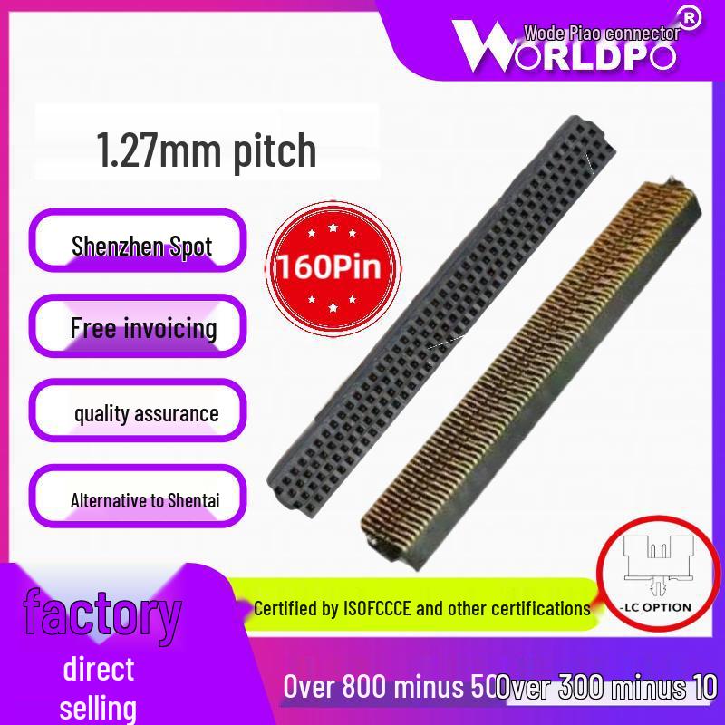 

1.27mm 160-Pin 4-Row Female Connector, Alternative to SAMTEC Shen Tai SOLC-140-02-F/L-Q-LC-K-TR 10x Pack