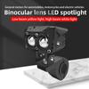 Motorrad LED Linsenscheinwerfer Doppellinsen Zusatzscheinwerfer OffRoad ATV Nebelscheinwerfer Weiß Gelb Hallo/Abblendlicht Mini Fahrlicht