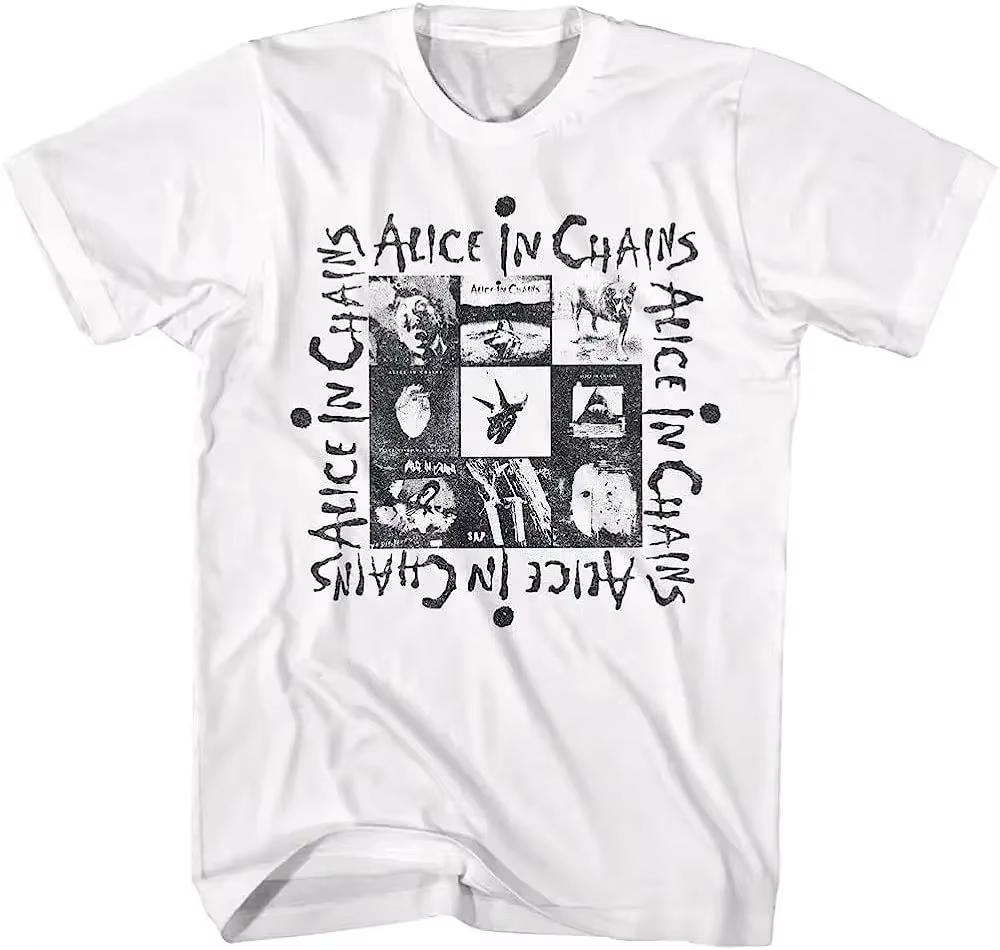 Klasyczna Muzyka lat 90. Alice in Chains Black Dirt Album T-Shirt Męski Damski Krótki Rękaw Bawełniany T-Shirt Lato Vintage Topy Odzież