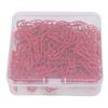 100Pcs Question Mark Shaped Paper Clips Bulk Mini Bookmarks Clamp with Transparent Box School Supplies Red