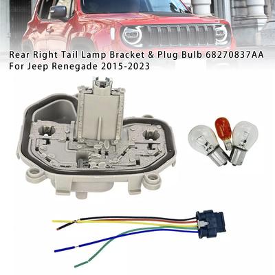 Hinten Rechts Rückleuchtenhalter & Stecker Glühbirne 68270837AA Für Jeep Renegade 15-23
