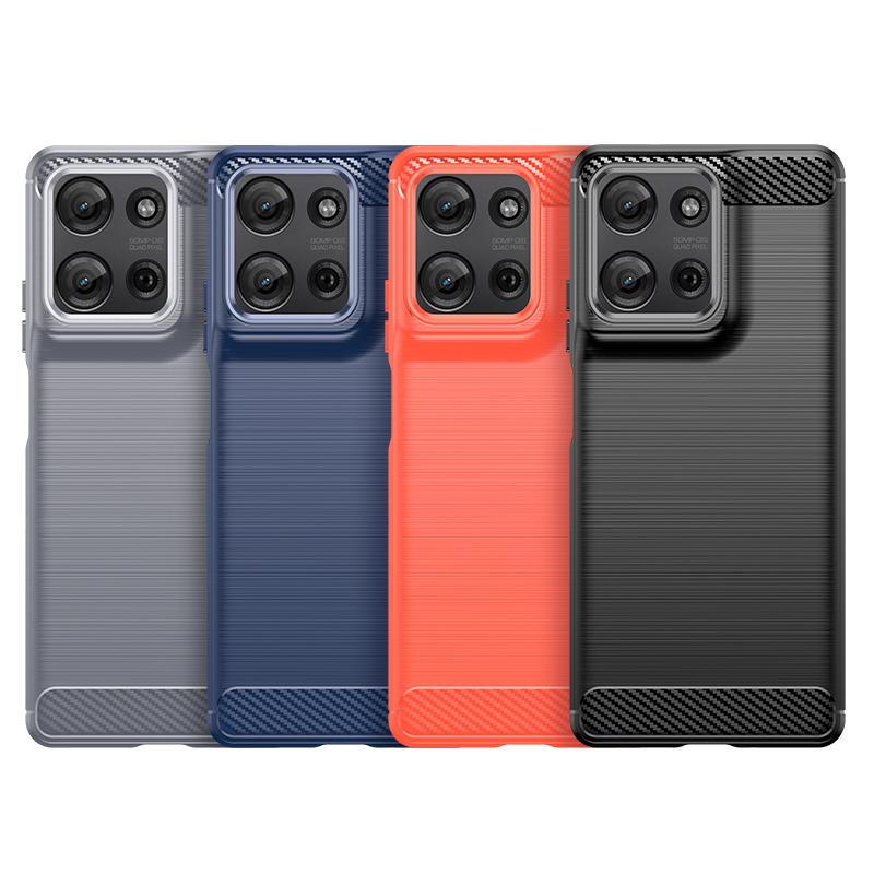 For Moto G75 Case Cover Motorola Moto G75 Capas New Carbon Fiber Phone Bumper Back Shockproof Soft TPU Case Moto G75 5G Fundas