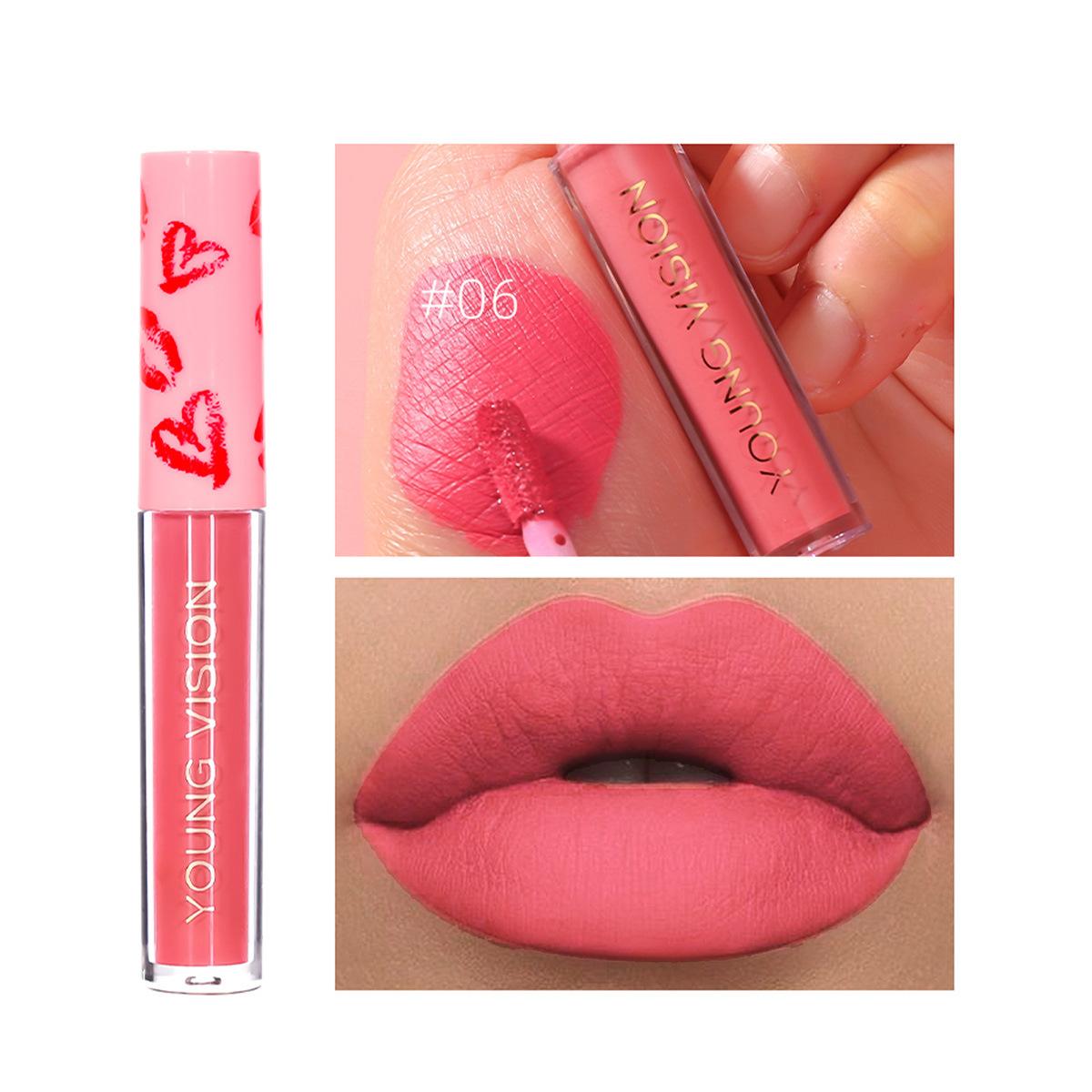 

YOUNG VISION Single lip glaze 12 цветов на выбор жидкий матовый блеск для губ с эффектом спрея, устойчивый и не поддающийся обесцвечиванию