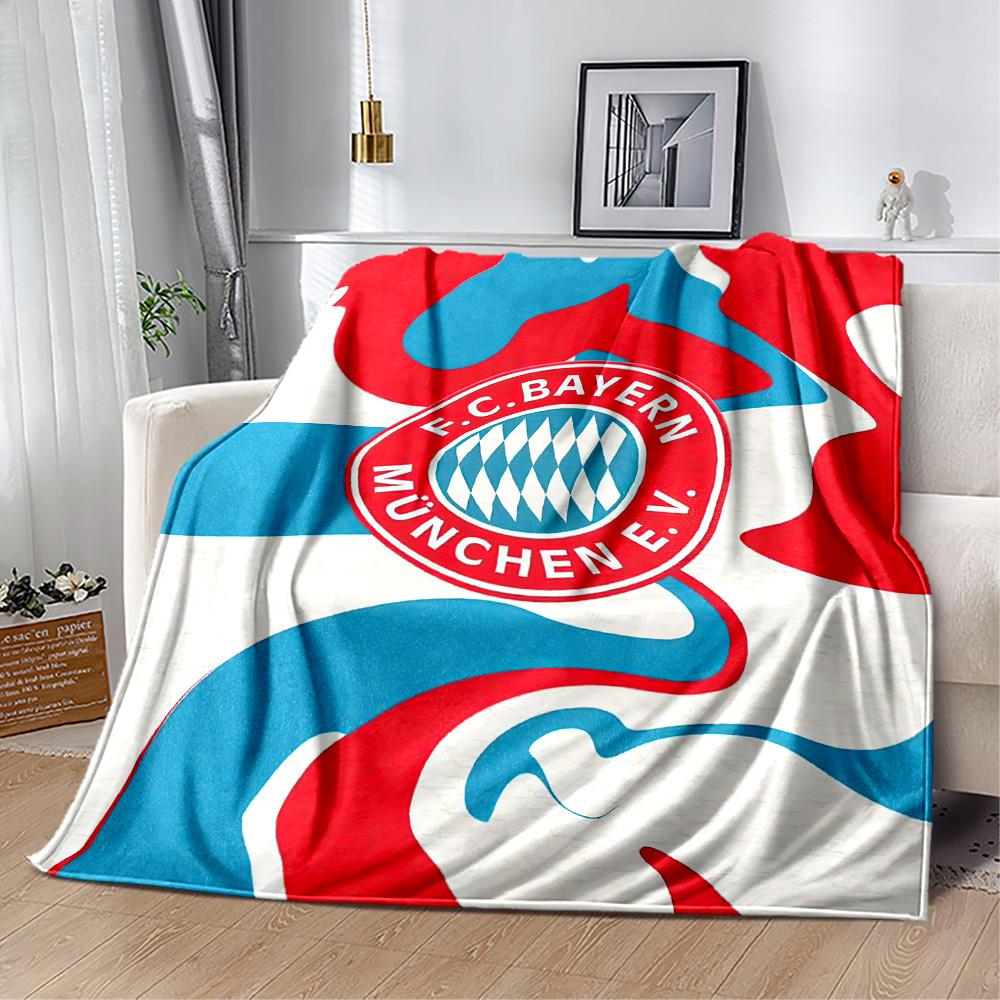 Bayern Munich Blanket Soft Warm Cozy Suitable for Sofa Bed Seaside for All Occasions Modern Ideal Gift For Birthday Valentine'S Day