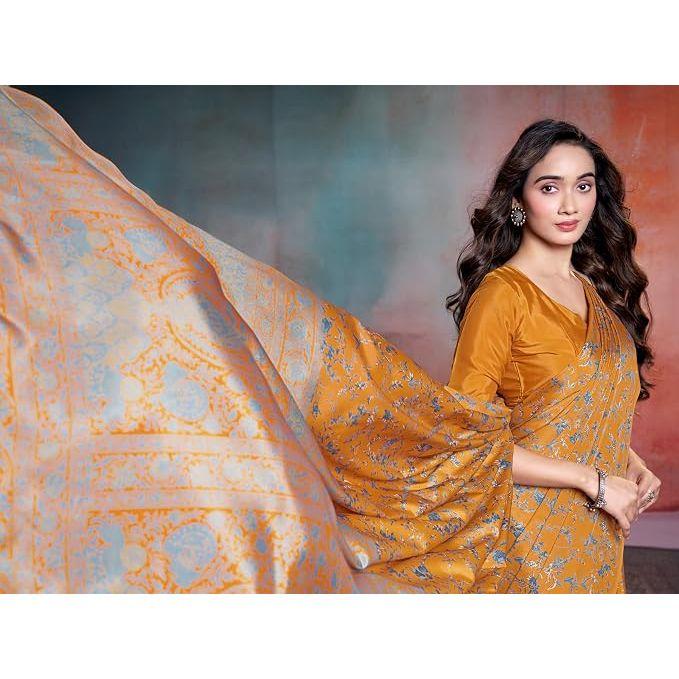 Premium Crepe Silk-Finish Saree – Graceful Party & Festive Elegance