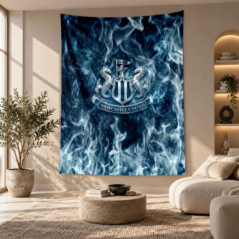 Dekorativer Wandteppich, Newcastle United Fußball Aufdruck Wandkunst, Leichte Wanddekoration Für Schlafzimmer Hintergrund