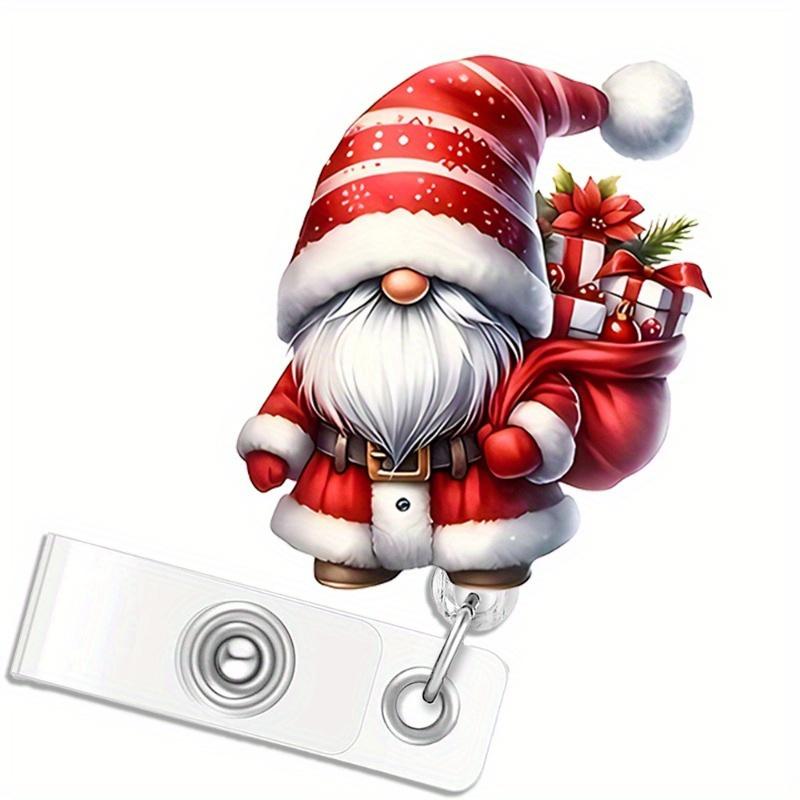 

Рождественский акриловый значок-клипса, милый выдвижной аксессуар для медсестер, врачей и учителей.