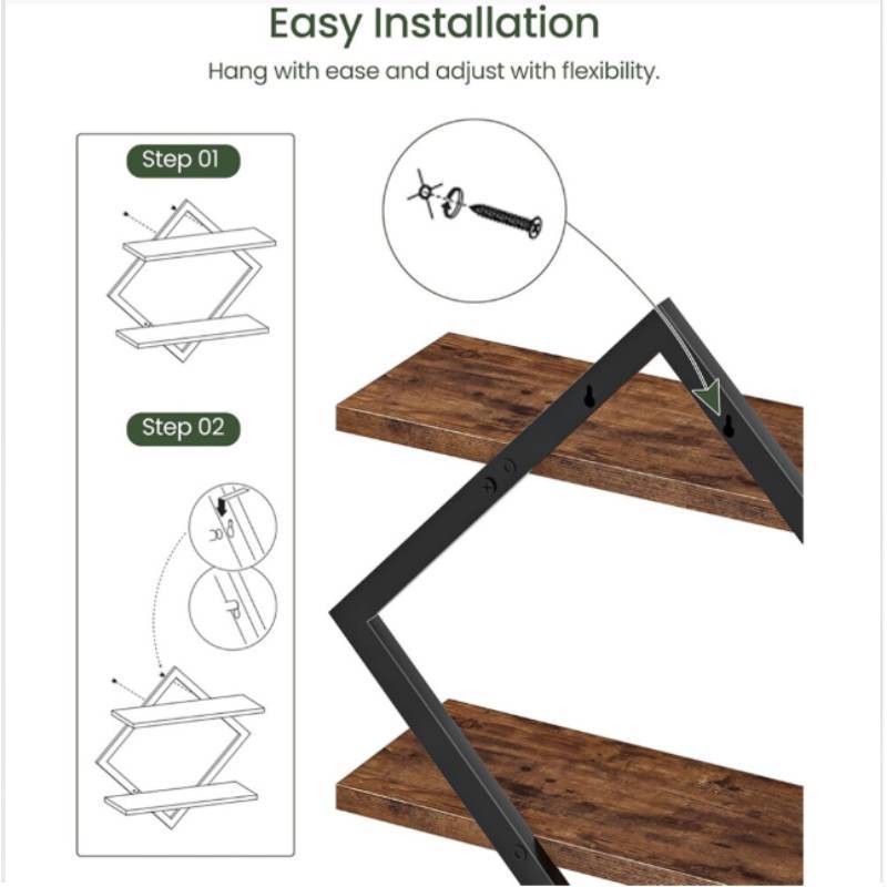 Nordisches Holz-Wandregal mit multifunktionalem Design zur Organisation des Zuhauses