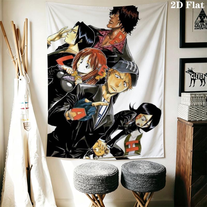 Bleach Wall Tapestry Aesthetic Wall Hanging Printed Fabric Blanket Decorative Tapestries for Bedroom Living Room Home Decor