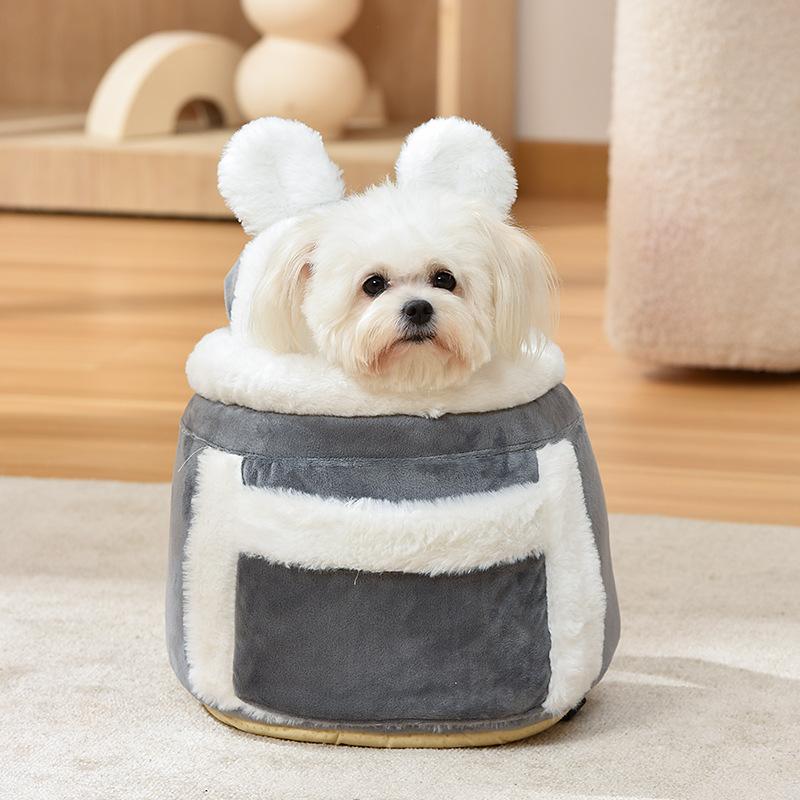 

Зимний рюкзак для домашних животных с двумя плечами, переносная теплая сумка для кошек, гнездо для маленьких кошек, гнездо для маленьких собак, гнездо для домашних животных S 26*18*18cm