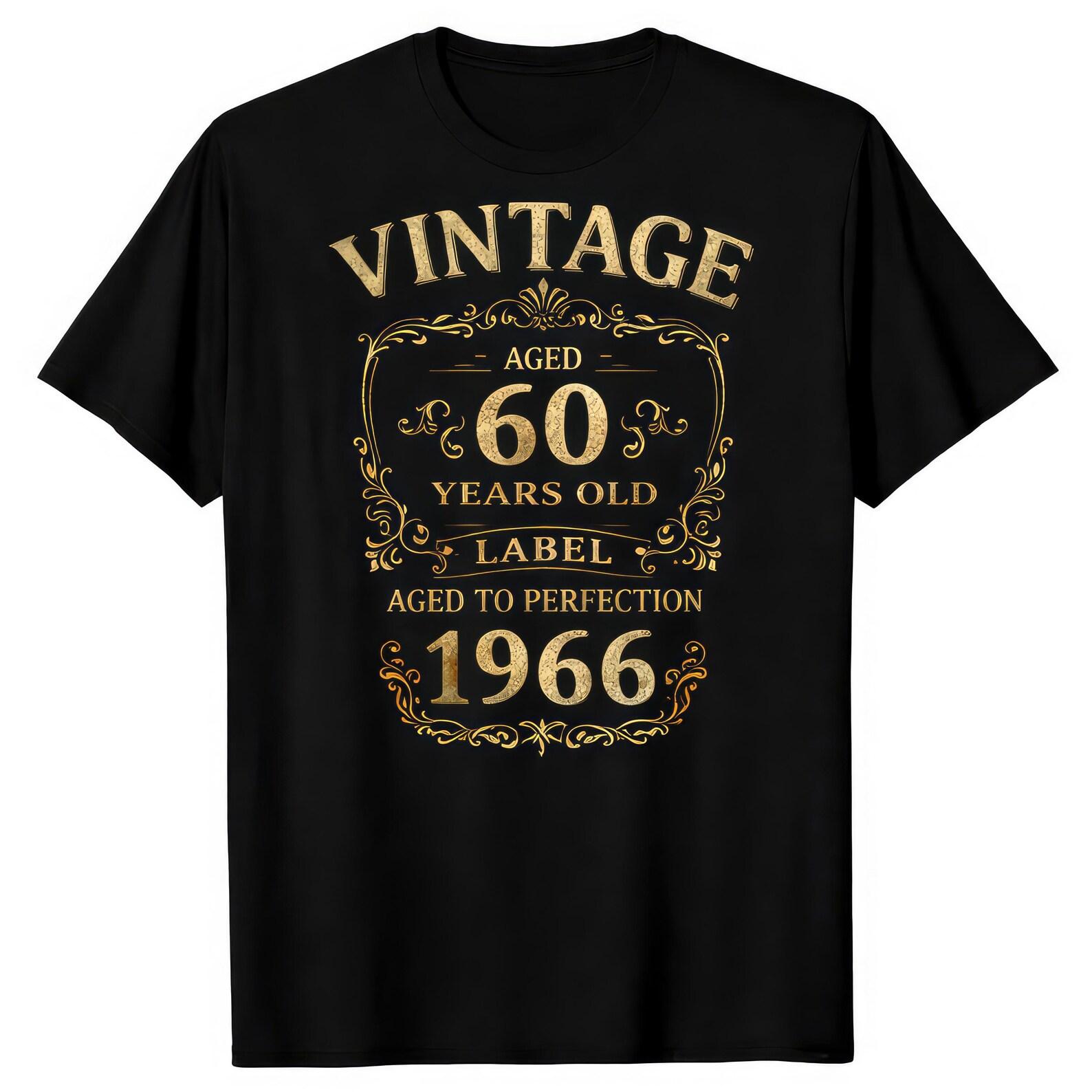 60th Birthday Vintage 1966 Aged To Perfection T shirt L