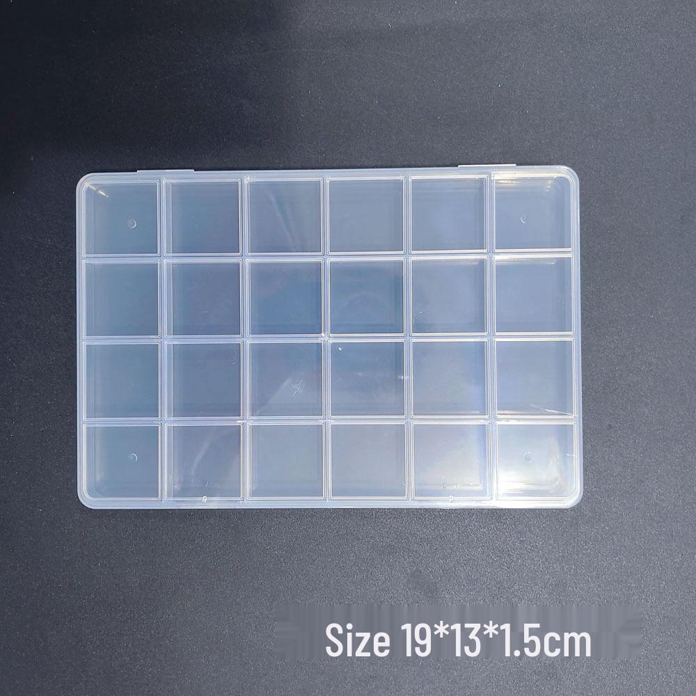 Nail Art Jewelry Storage Box: 12-Grid & 6-Grid, Transparent, Removable, Round & Square Divided Multifunctional Tool Organizer