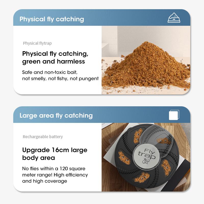 Automatic Pest Catcher USB Rechargeable Flycatcher Household Home Kitchen Automatic Flytrap Quiet Removable Insect Pest Catcher