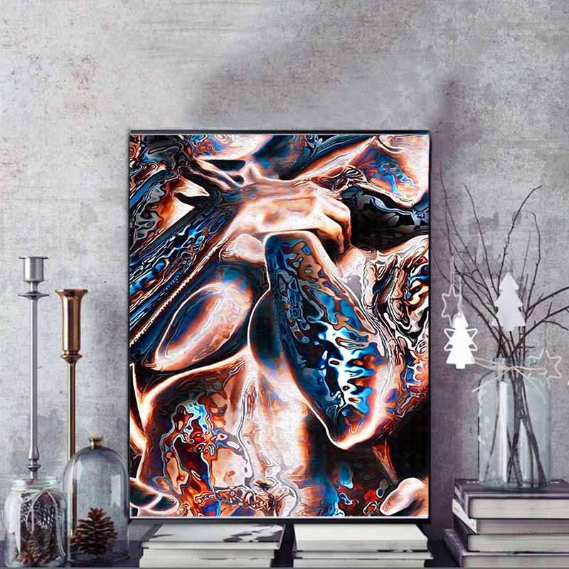 New Arrival 5D DIY Full Circle Diamond Painting "Couple Art" Embroidery Cross Stitch Home Decor Gift