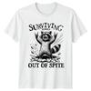 Surviving Purely Out Of Spite Raccoon Animals Herren T Shirt Daunisex Grafik Vintage Unisex Stylish Fashion Breathable Soft
