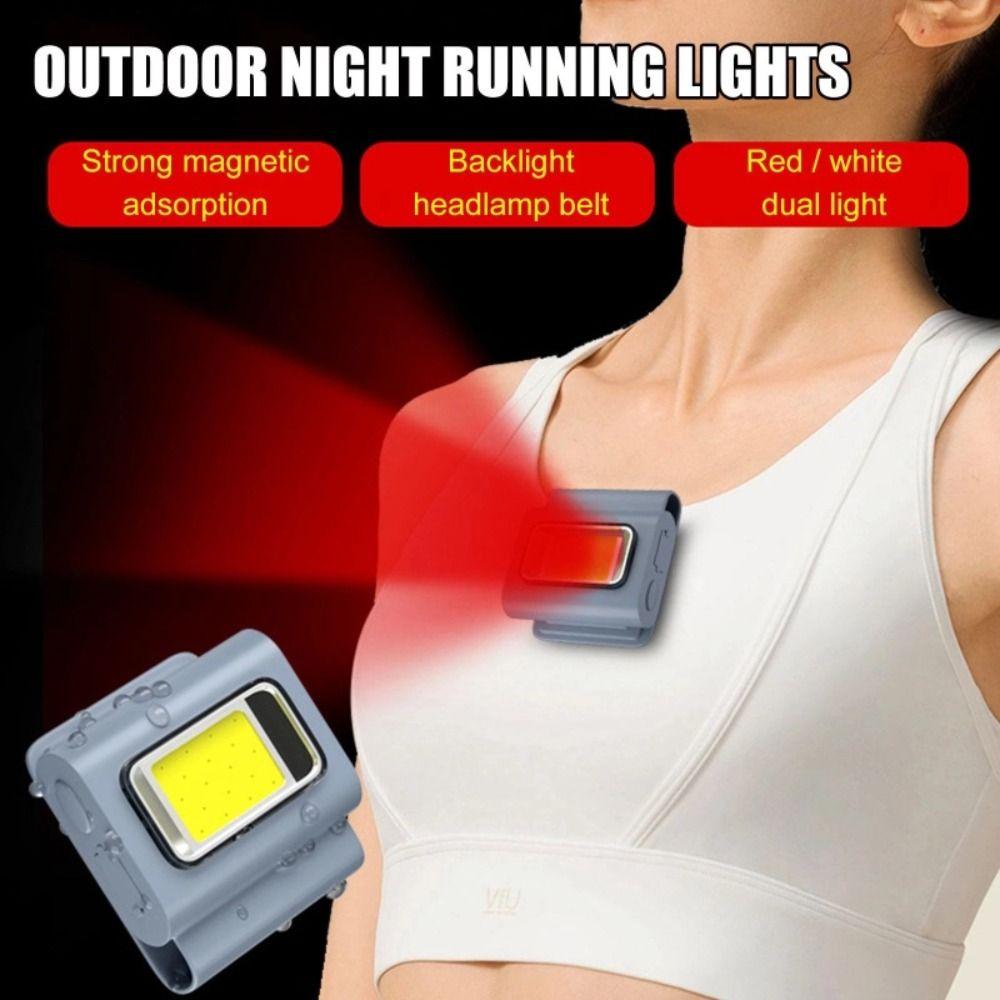 Multifunctional Strong Light Headlamp COB With Magnetic Hat Clip Lamp LED USB Rechargeable Running Head Light Running