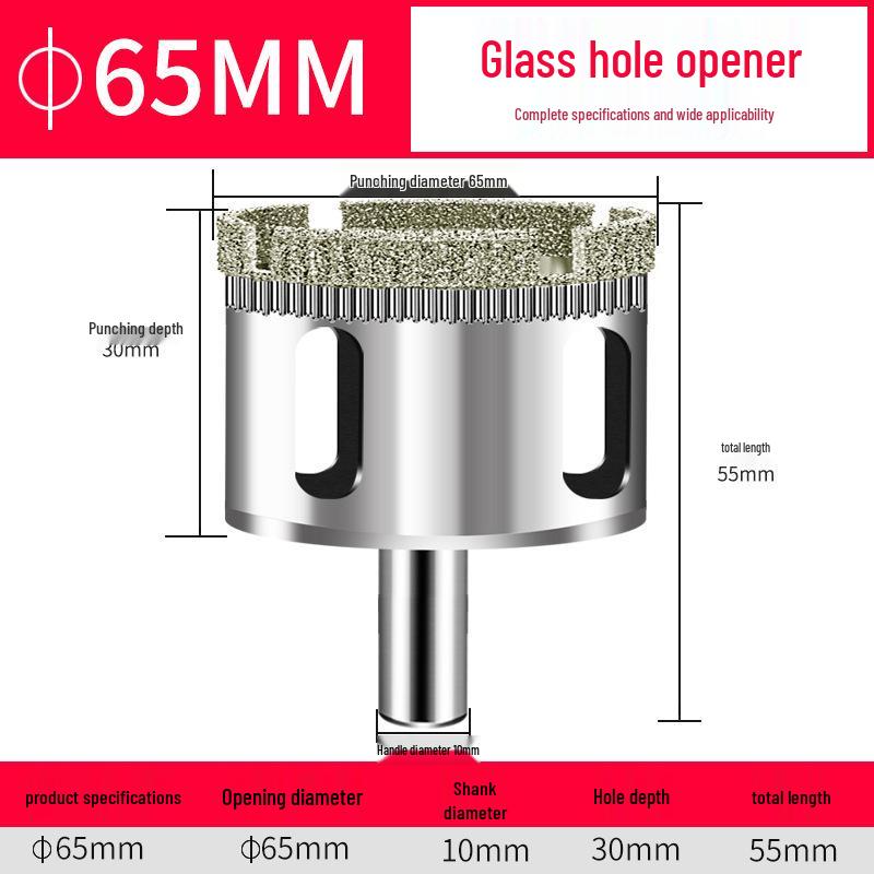 Emery Glass & Tile Drill Bit, 3-200mm Rotary Hole Saw for Marble