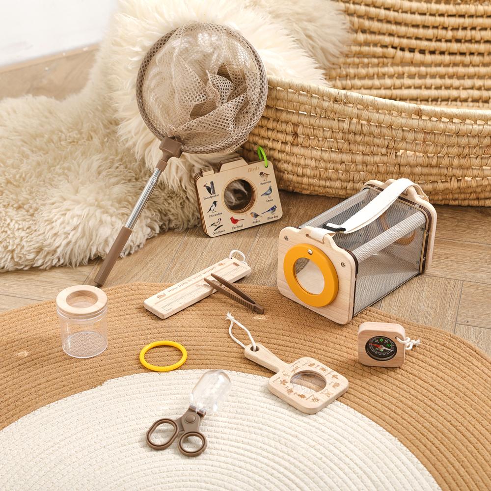 Children's Outdoor Explorer Tool Kids Montessori Educational Toys Insect Plant Observation Box Viewer Bound Catcher Gift Set