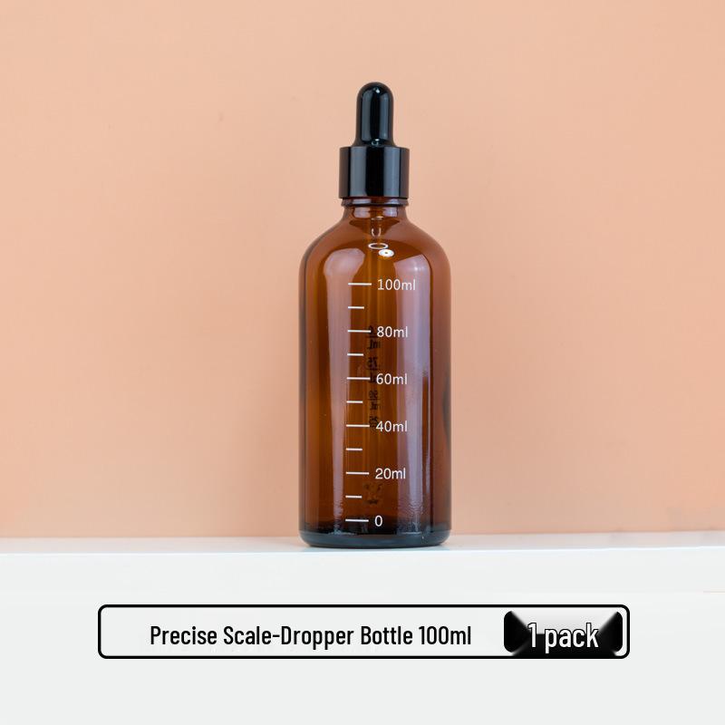

Флакон-капельница из янтарного стекла с градуировкой для эфирных масел и духов - Светонепроницаемый дорожный размер, пустой флакон.