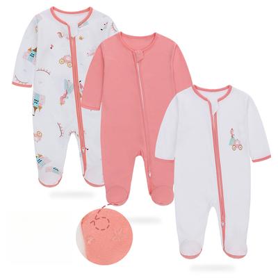 3-delig babypakje lente en herfst lange mouwen met voetjes baby romper rits antislip pasgeboren kleding