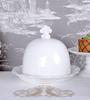 Cake Plate Bowl with Shade Porcelain Antique White