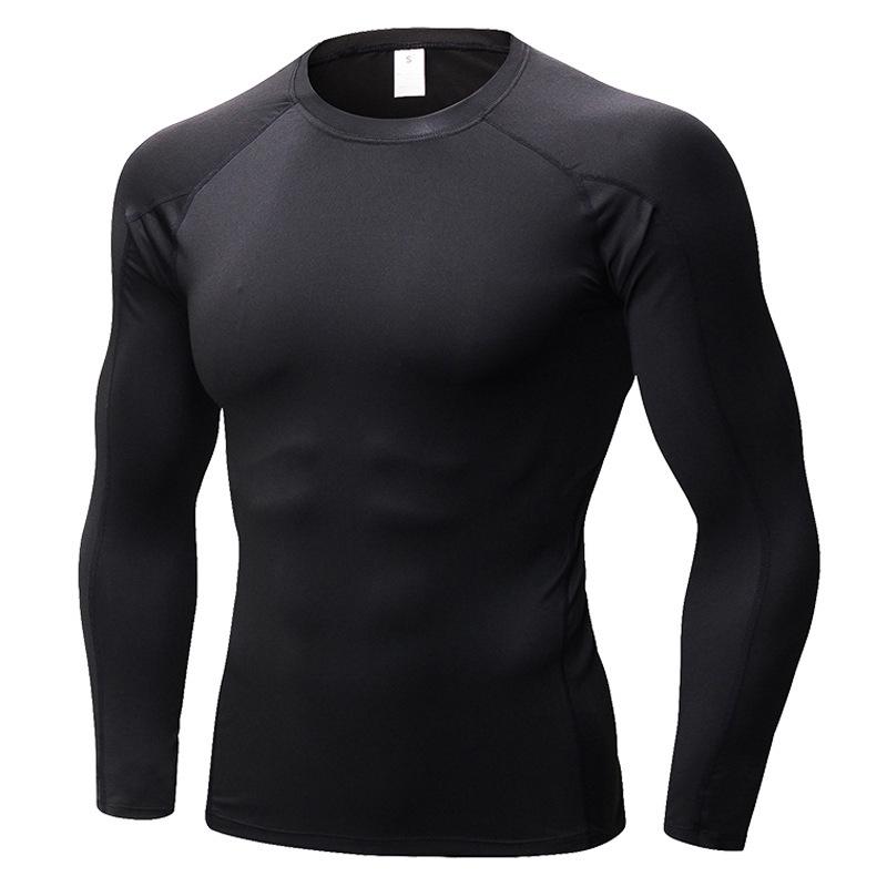 Men's PRO Quick-Dry Long Sleeve Sports Tights for Running, Training, and Basketball