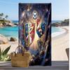 France Football Druck Strandtuch Schnelltrocknend Super Saugfähig Weiches Badetuch für Schwimmen Strand Reisen Fan Souvenir Geschenk
