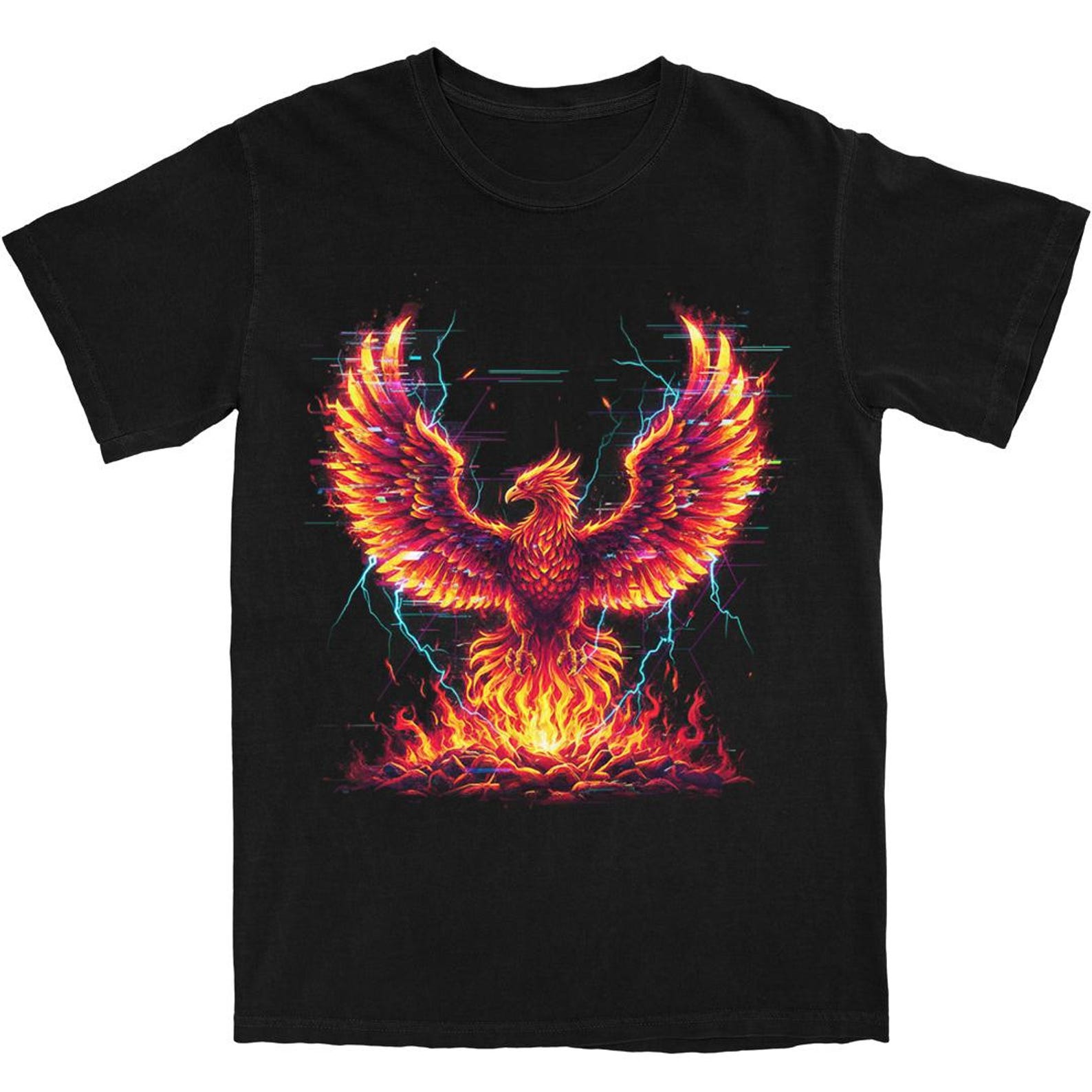 Phoenix Shirt • Cyberpunk Greek Mythology Shirt •Ancient God Shirt •Olympian Gods shirt •Greek Gods Shirt •Dark Academia Shirt Cyberpunk Tee S