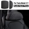 Comfortabel Hoofdsteun Nekkussen voor Tesla Model 3/Y/3+ Model Y Juniper 2025 Accessoires Auto Suède Neksteun voor Reizen