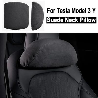 Kényelmes fejtámla nyakpárna Tesla Model 3/Y/3+ Model Y Juniper 2025 kiegészítőkhöz Autó velúr nyakpárna utazáshoz