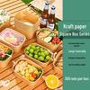 Yuanzhenghe Disposable Round Kraft Paper Meal Boxes