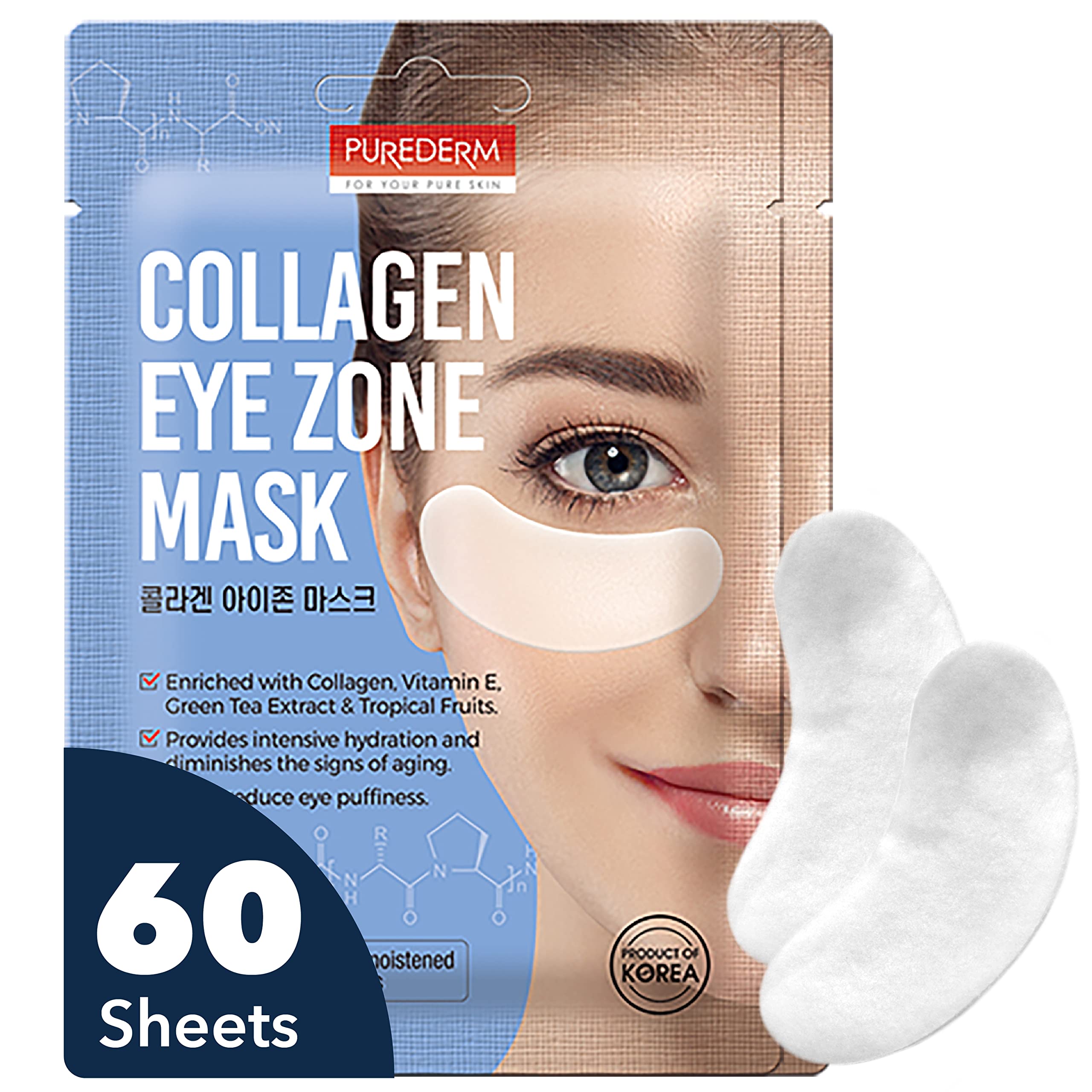 Purederm Collagen Eye Zone Pad Patches Mask Wrinkle Care 2 PACk 30 Sheets