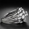 925 Sterling Silver Trendy Ring for Women Blue/White CZ Full Bling Iced Out Female Wide Rings Party Statement JewelryGood product