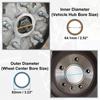 X AUTOHAUX Set of 4 OD 82mm to ID 64.1mm Aluminum Alloy Car Hub Centric Ring Wheel Boss Center Spacer