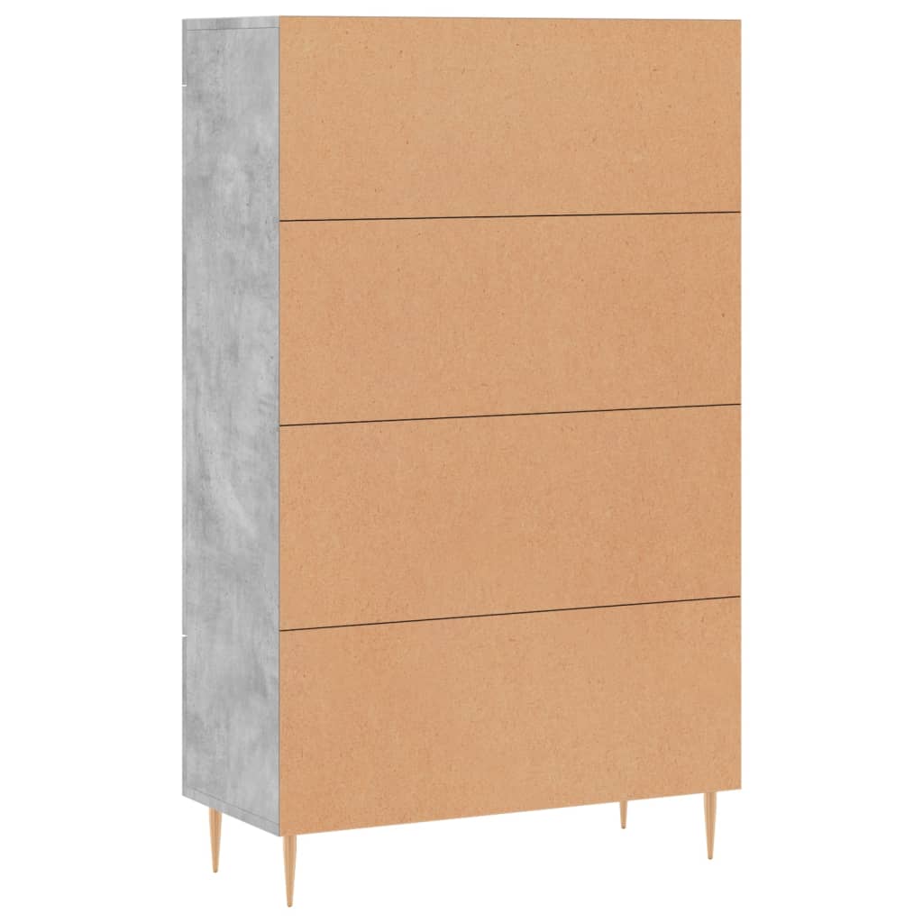 Highboard Concrete Grey 69.5 X 31 X 115 Cm Particleboard