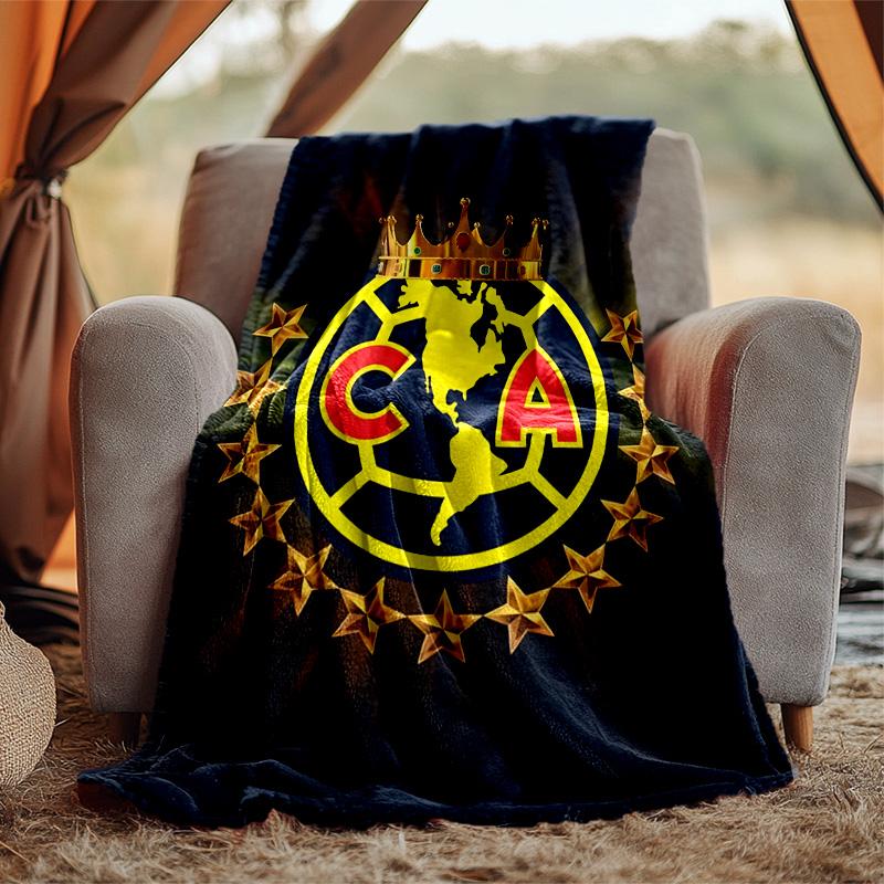 Club Amrica Flannel Blanket Soft Warm All-Season Throw, Design for Camping, Car Travel, Hiking Sofa, Bed, Office Perfect Gift for Parties