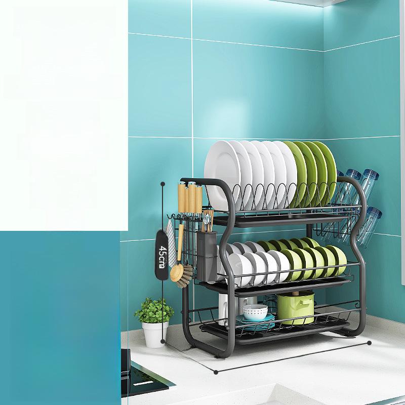 

Многоуровневая кухонная полка для хранения и сушилка для посуды