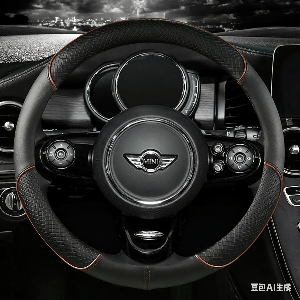 Leather Car Steering Wheel Cover For MINI Cooper R50 R55 R56 F57 Clubman Countryman Clubvan Coupe Auto Accessories