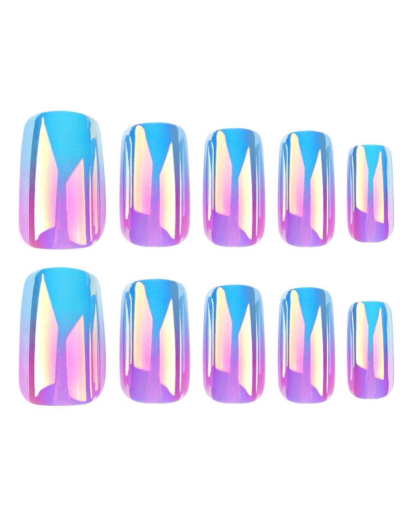 24pcs/Box Detachable Ballerina False Nails Wearable Fake Nails Full Cover Laser Nail Tips Manicure Tool Press On Nails
